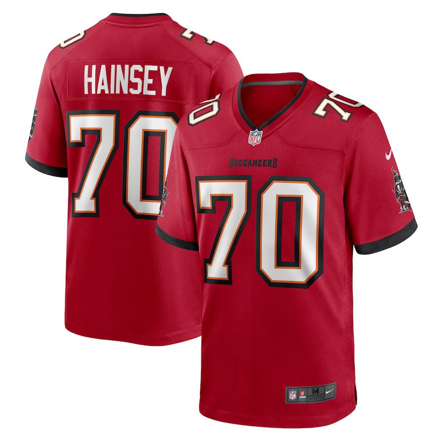 Men Tampa Bay Buccaneers #70 Robert Hainsey Nike Red Game NFL Jersey